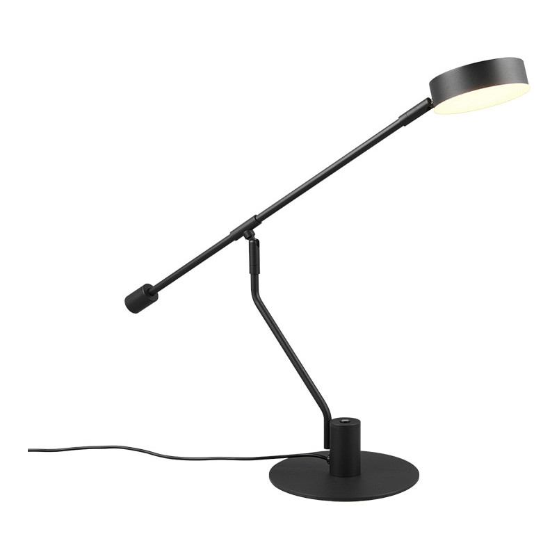 Lampa biurkowa Trio Manduro LED - czarna, ściemniacz dotykowy