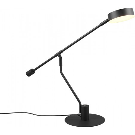 Lampa biurkowa Trio Manduro LED - czarna, ściemniacz dotykowy