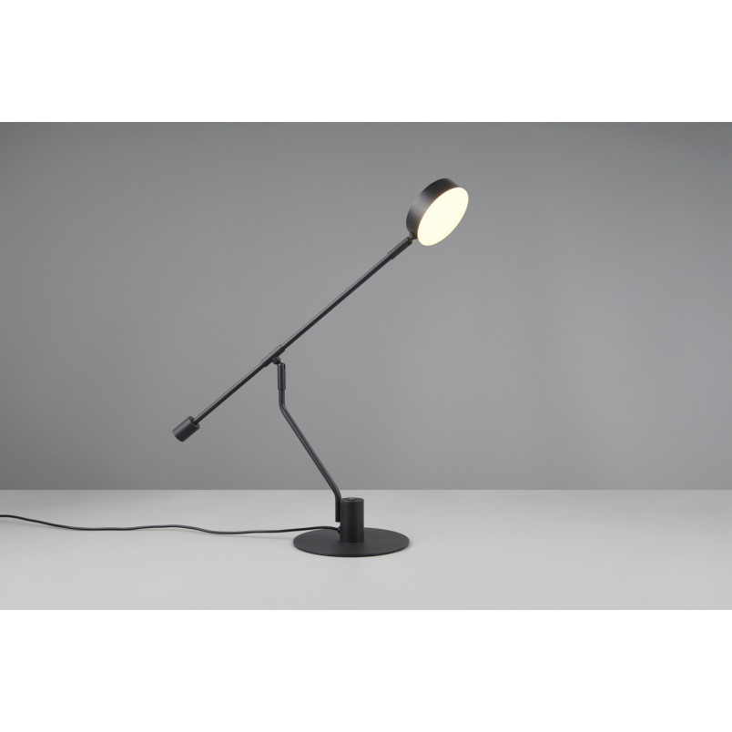 Lampa biurkowa Trio Manduro LED - czarna, ściemniacz dotykowy