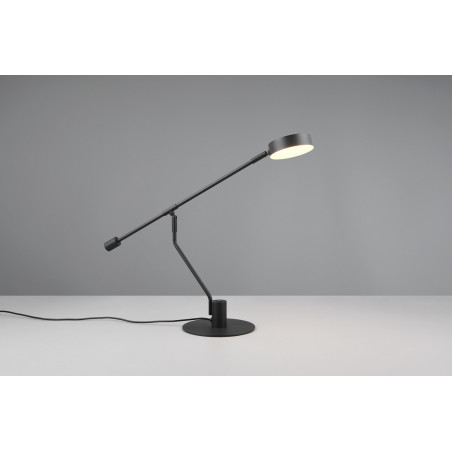 Lampa biurkowa Trio Manduro LED - czarna, ściemniacz dotykowy