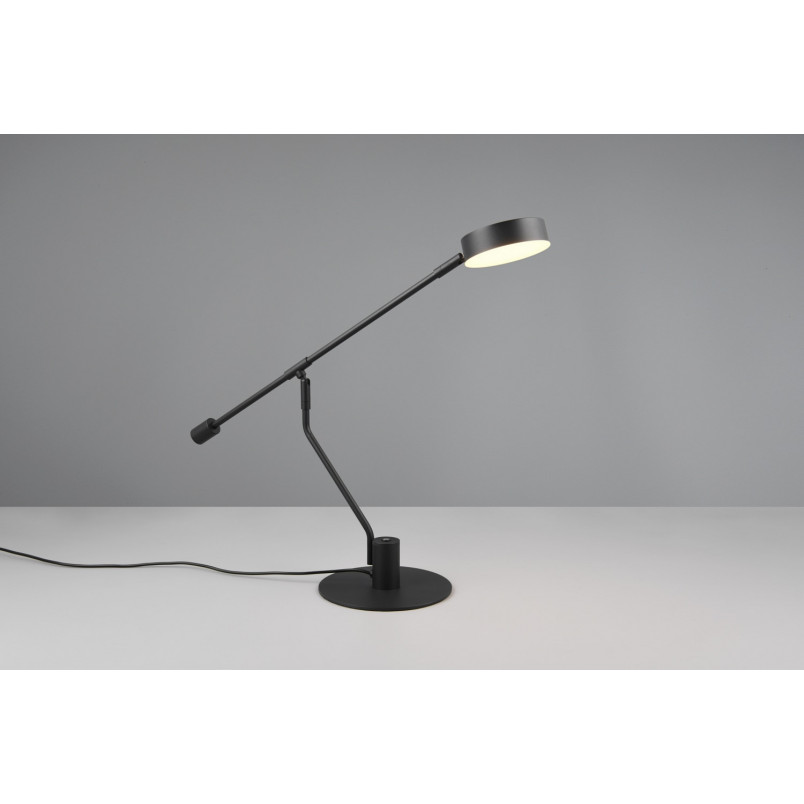 Lampa biurkowa Trio Manduro LED - czarna, ściemniacz dotykowy
