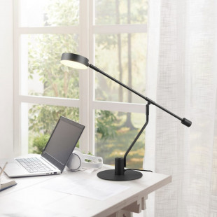 Lampa biurkowa Trio Manduro LED - czarna, ściemniacz dotykowy