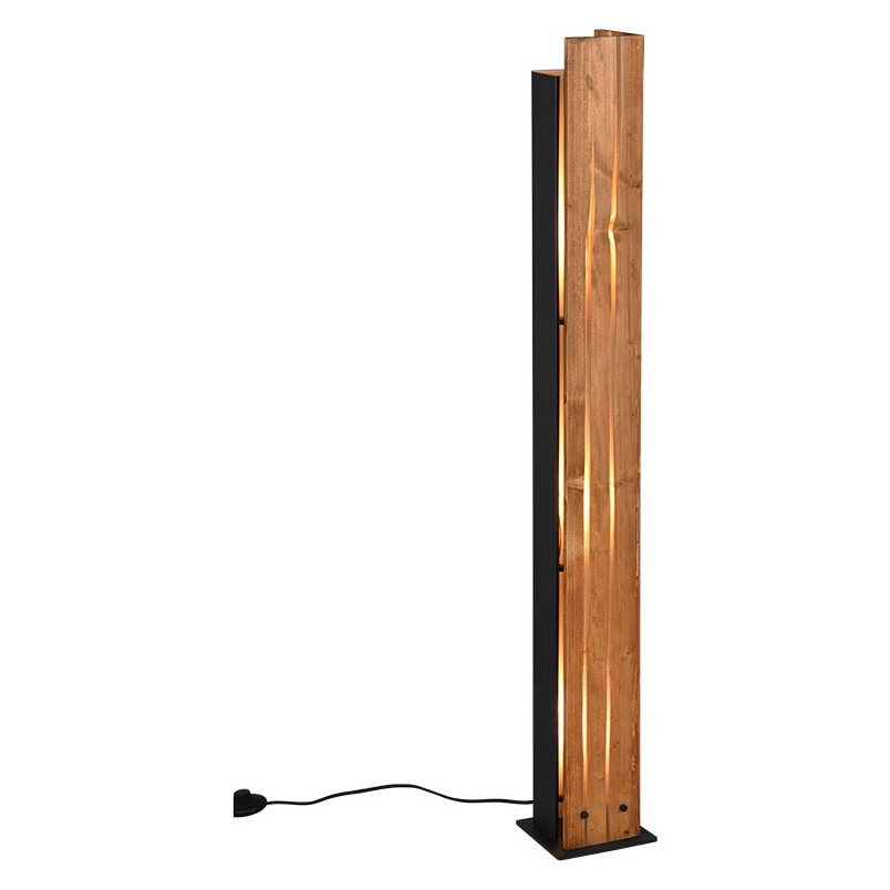 Lampa podłogowa drewniana Trio Karuni | Loft, 121cm
