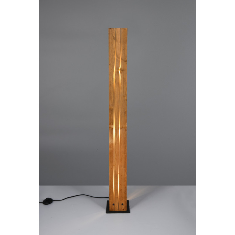 Lampa podłogowa drewniana Trio Karuni | Loft, 121cm