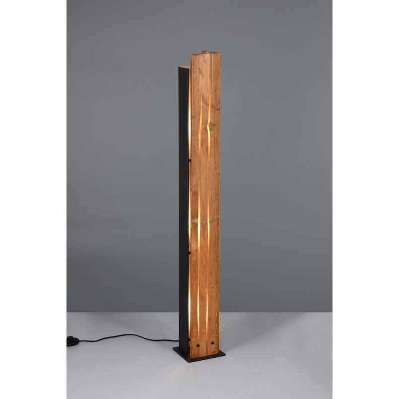 Lampa podłogowa drewniana Trio Karuni | Loft, 121cm