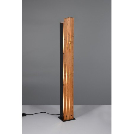 Lampa podłogowa drewniana Trio Karuni | Loft, 121cm