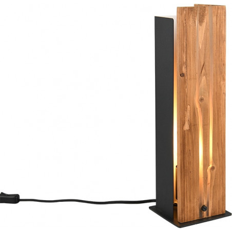 Lampa stołowa drewniana Trio Karuni | Loft 40cm
