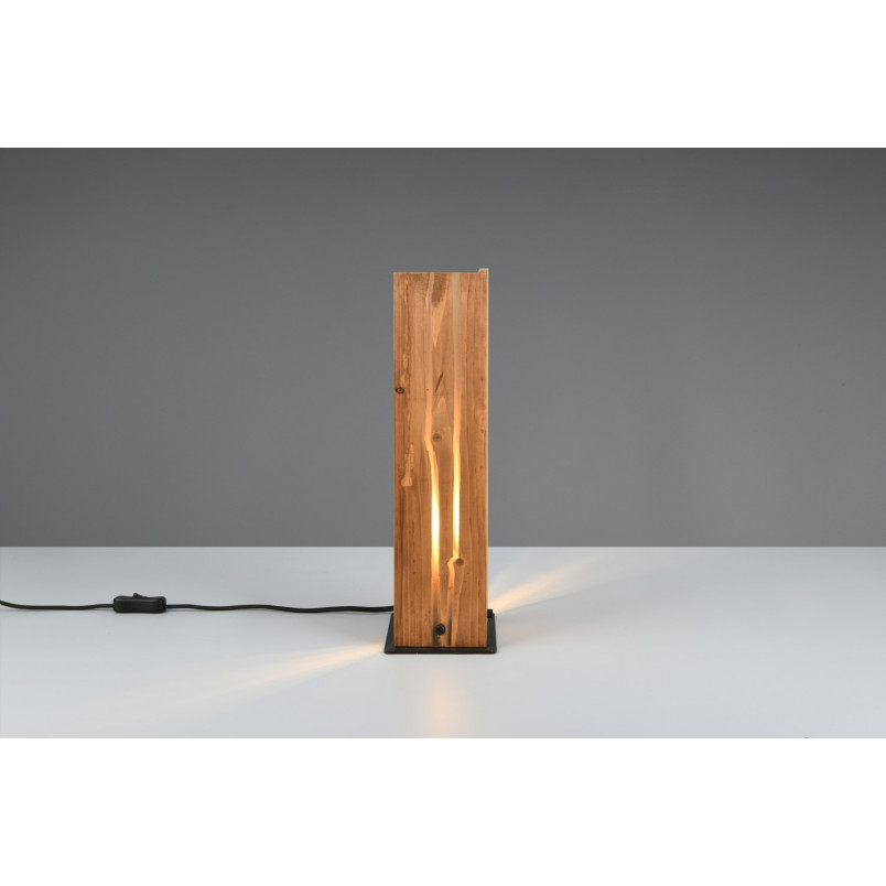 Lampa stołowa drewniana Trio Karuni | Loft 40cm
