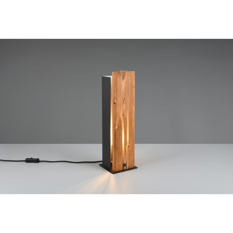Lampa stołowa drewniana Trio Karuni | Loft 40cm