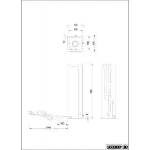 Lampa stołowa drewniana Trio Karuni | Loft 40cm
