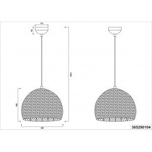 Lampa wisząca orientalna Kamara Trio - Patyna | Kup online