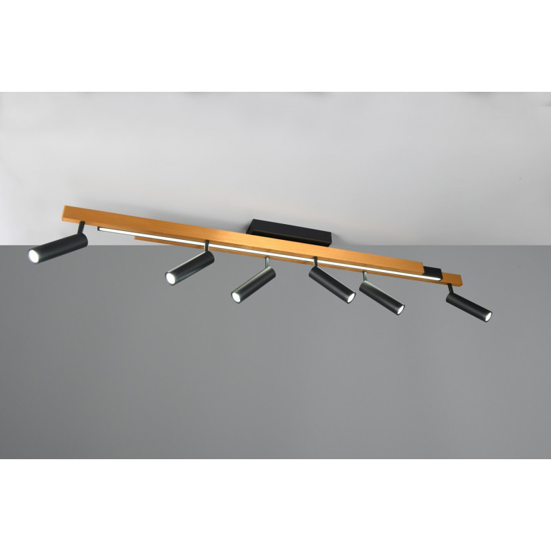 Reflektor sufitowy LED Trio Zeno VI 180cm - Złoto/Czarny | Nowoczesne Oświetleni