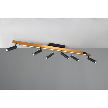 Reflektor sufitowy LED Trio Zeno VI 180cm - Złoto/Czarny | Nowoczesne Oświetleni