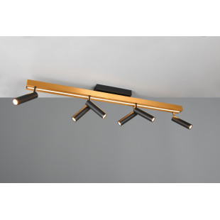 Reflektor sufitowy LED Trio Zeno VI 180cm - Złoto/Czarny | Nowoczesne Oświetleni