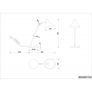Lampa biurkowa Traveller szara Trio - Skandynawski design