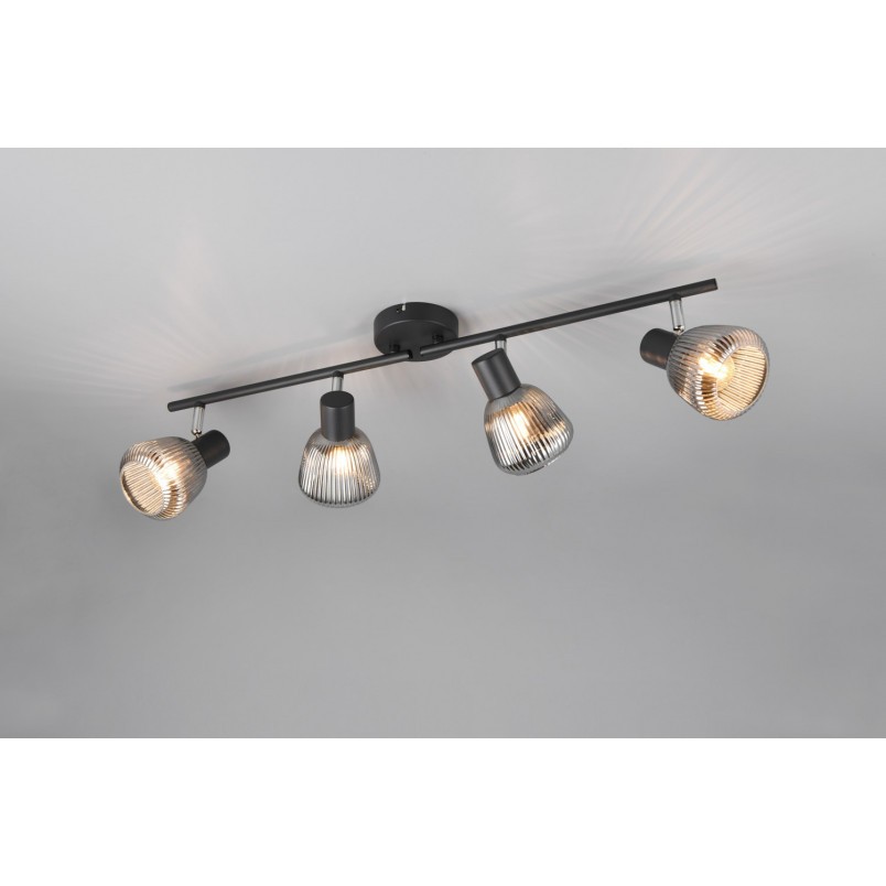 Reflektor sufitowy Trio Tarifa IV | Loftowy design, szkło, 70cm