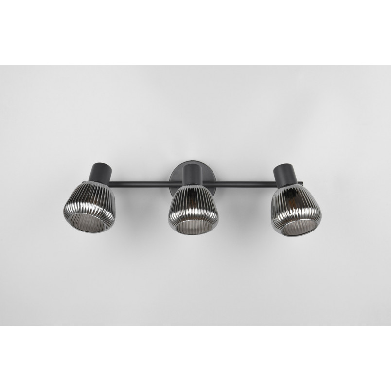 Reflektor sufitowy Trio Tarifa III | Loftowy design, szkło, 3 źródła