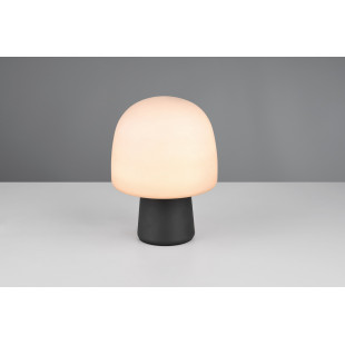 Lampa Steen Trio: Szklana lampa stołowa szara - Elegancki design