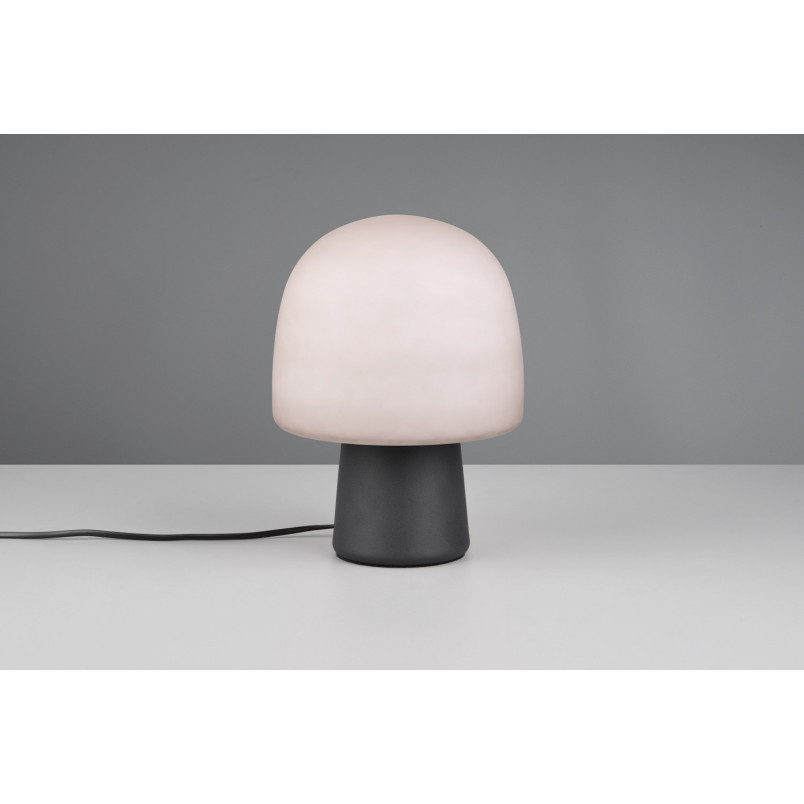 Lampa Steen Trio: Szklana lampa stołowa szara - Elegancki design