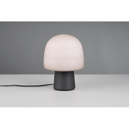 Lampa Steen Trio: Szklana lampa stołowa szara - Elegancki design