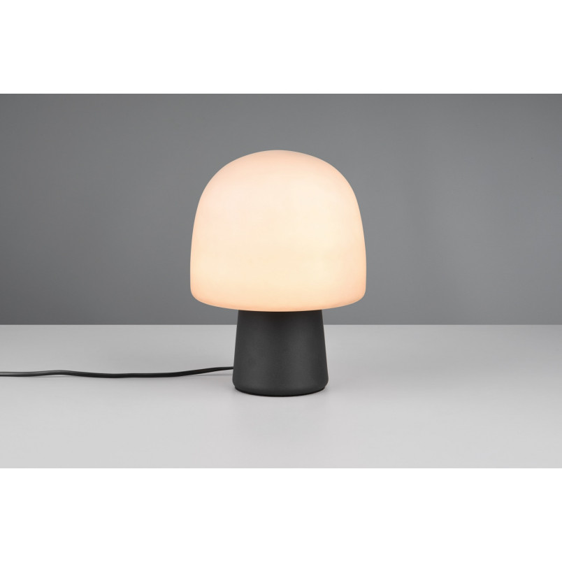 Lampa Steen Trio: Szklana lampa stołowa szara - Elegancki design