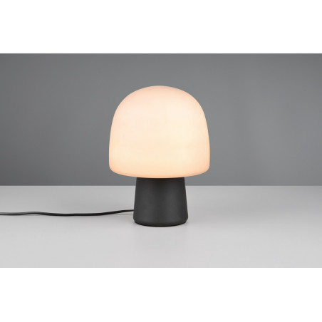 Lampa Steen Trio: Szklana lampa stołowa szara - Elegancki design