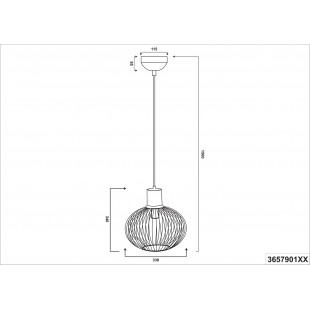 Lampa wisząca Gila Trio - czarny mat | Loftowa lampa