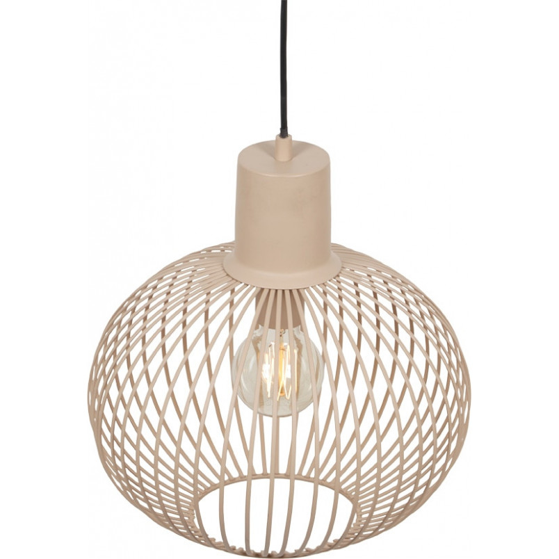Lampa wisząca Gila Trio - Beżowa, metalowa, E27 | Kup teraz!