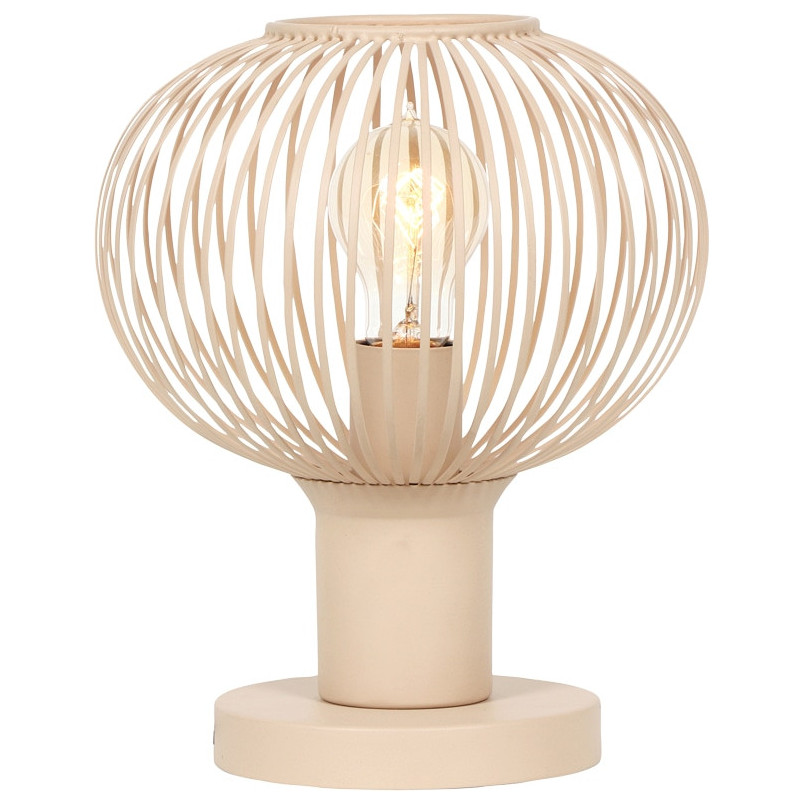 Lampa stołowa Trio Gila | Beżowa, druciana, 23cm - Kup online
