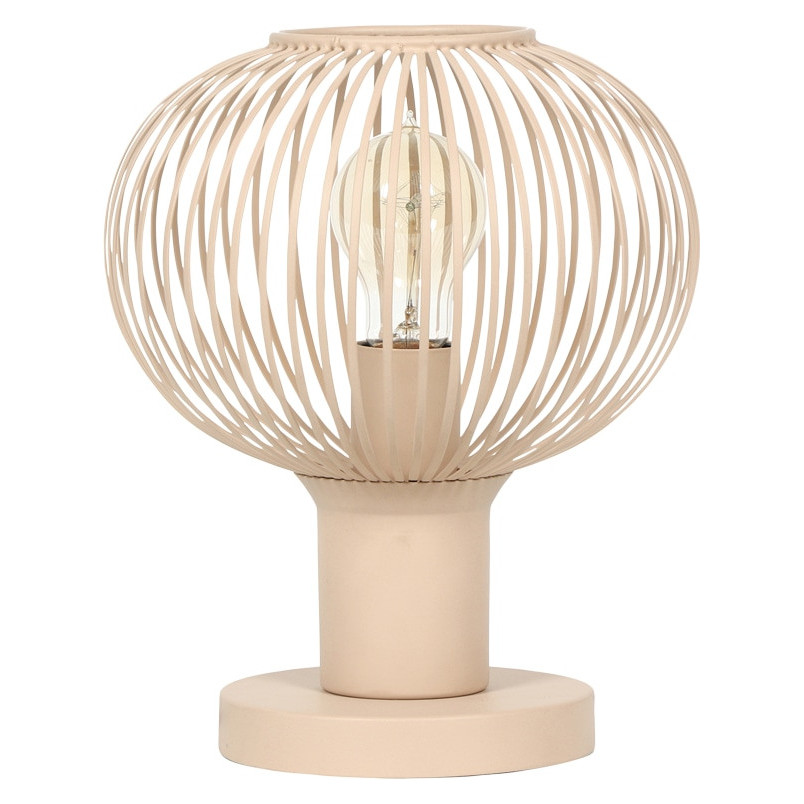 Lampa stołowa Trio Gila | Beżowa, druciana, 23cm - Kup online