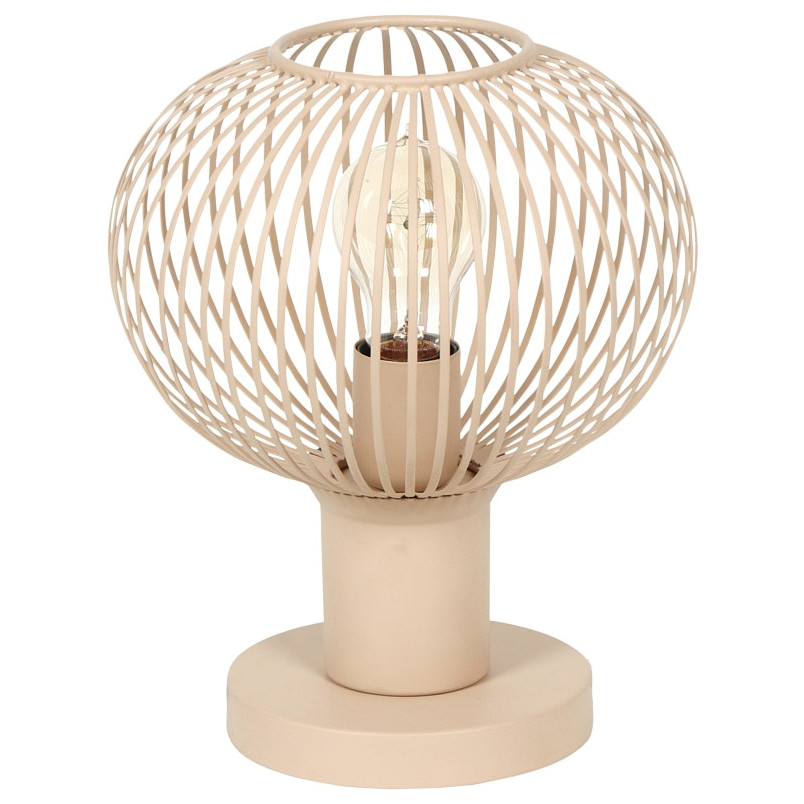 Lampa stołowa Trio Gila | Beżowa, druciana, 23cm - Kup online
