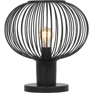 Lampa stołowa Gila czarna Trio | Loftowa lampa metalowa