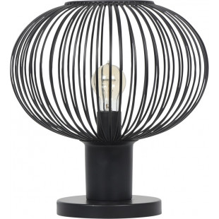 Lampa stołowa Gila czarna Trio | Loftowa lampa metalowa