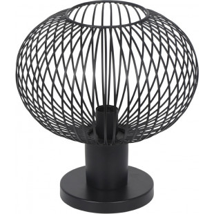 Lampa stołowa Gila czarna Trio | Loftowa lampa metalowa
