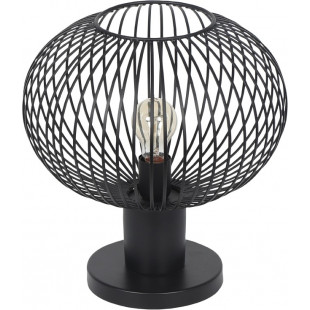 Lampa stołowa Gila czarna Trio | Loftowa lampa metalowa