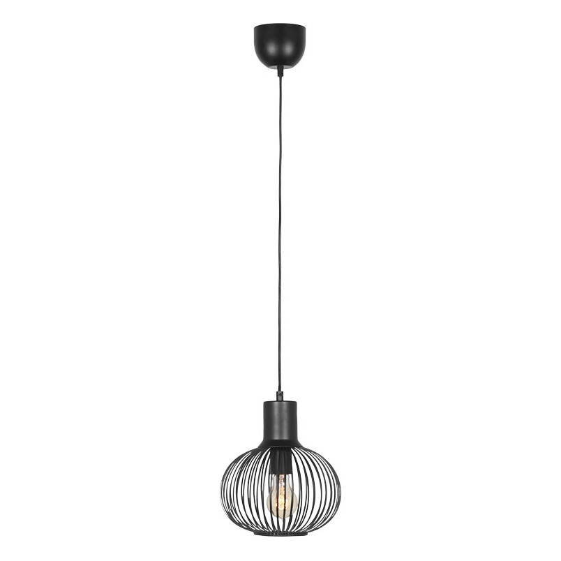 Lampa wisząca Gila Trio - czarny mat, loft, E27 | Sklep z lampami