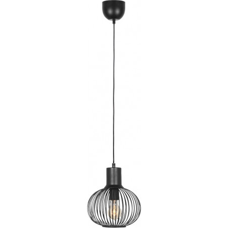 Lampa wisząca Gila Trio - czarny mat, loft, E27 | Sklep z lampami