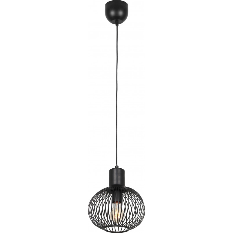 Lampa wisząca Gila Trio - czarny mat, loft, E27 | Sklep z lampami