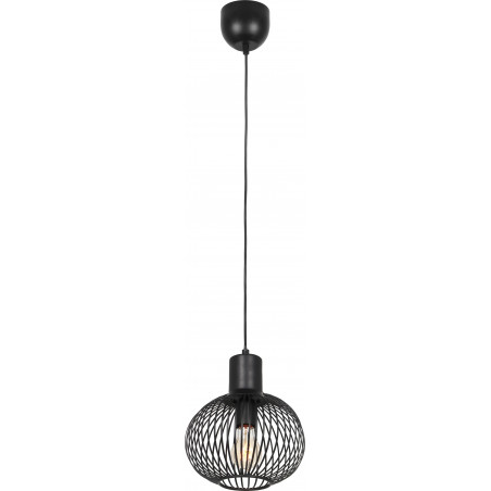 Lampa wisząca Gila Trio - czarny mat, loft, E27 | Sklep z lampami