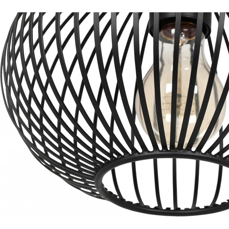 Lampa wisząca Gila Trio - czarny mat, loft, E27 | Sklep z lampami