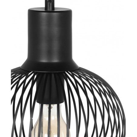 Lampa wisząca Gila Trio - czarny mat, loft, E27 | Sklep z lampami