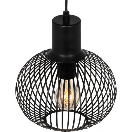 Lampa wisząca Gila Trio - czarny mat, loft, E27 | Sklep z lampami
