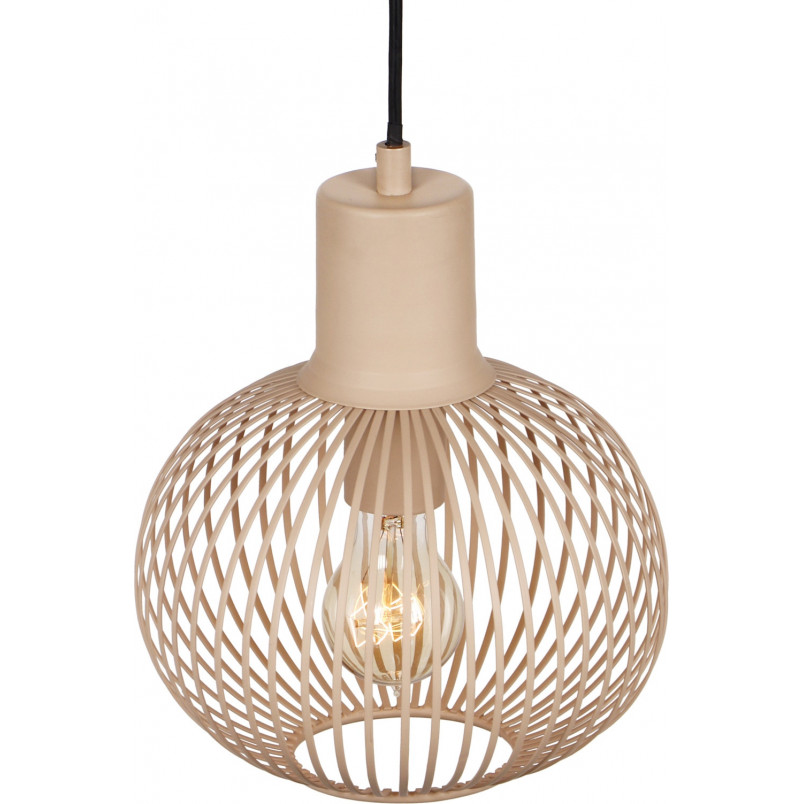 Lampa wisząca Trio Gila - Beżowa, Druciana, E27 | Kup online