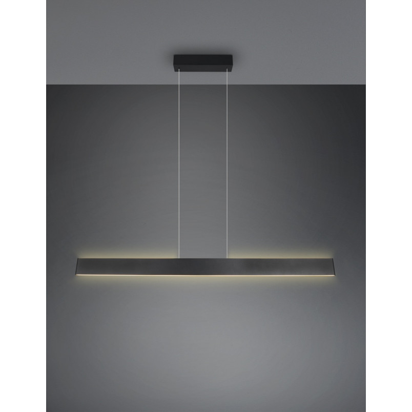 Lampa wisząca LED Galway Trio | Nowoczesna, Czarna, 150cm