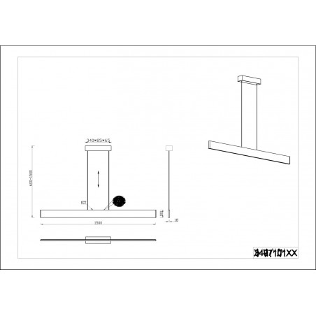 Lampa wisząca LED Galway szara Trio - Nowoczesny design
