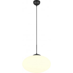 Lampa wisząca Trio Fomento: Szklana kula, biały/czarny - Kup teraz!