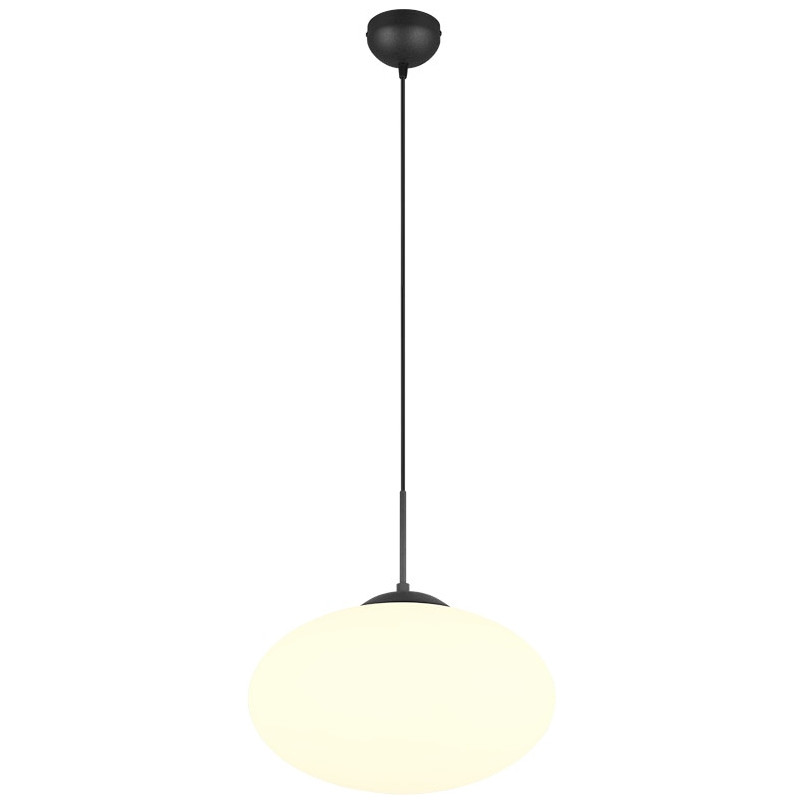 Lampa wisząca Trio Fomento: Szklana kula, biały/czarny - Kup teraz!