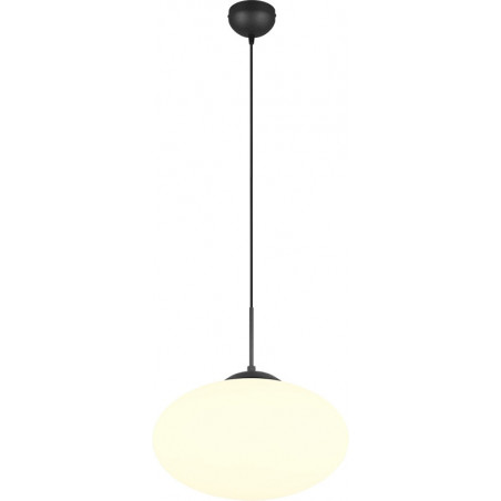 Lampa wisząca Trio Fomento: Szklana kula, biały/czarny - Kup teraz!