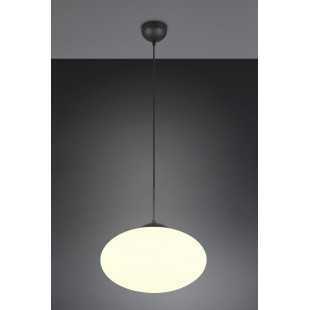 Lampa wisząca Trio Fomento: Szklana kula, biały/czarny - Kup teraz!