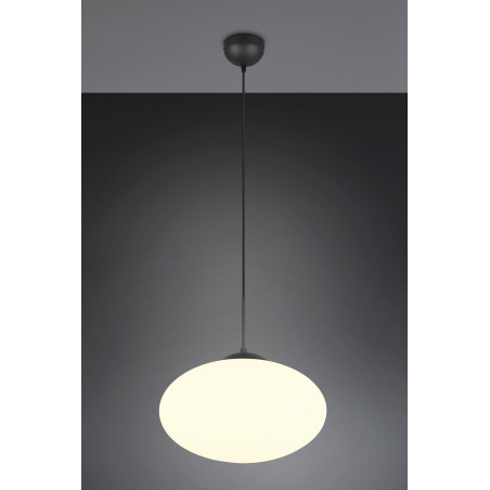 Lampa wisząca Trio Fomento: Szklana kula, biały/czarny - Kup teraz!